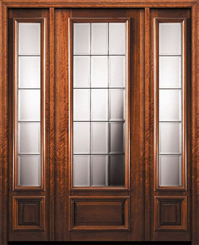 WDMA 56x96 Door (4ft8in by 8ft) Exterior Mahogany 96in 3/4 Lite French Door /2side 1