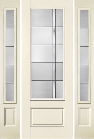 WDMA 58x96 Door (4ft10in by 8ft) Exterior Smooth Axis 8ft 3/4 Lite 1 Panel Star Door 2 sides 1