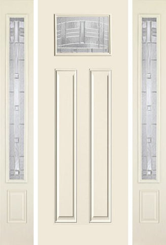 WDMA 58x96 Door (4ft10in by 8ft) Exterior Smooth MaplePark 8ft Craftsman Lite 2 Panel Star Door 2 Sides 1