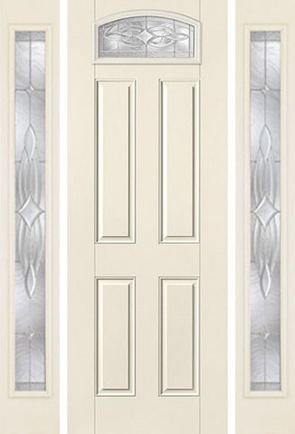 WDMA 58x96 Door (4ft10in by 8ft) Exterior Smooth Wellesley 8ft Camber Top Lite 4 Panel Star Door 2 Sides 1