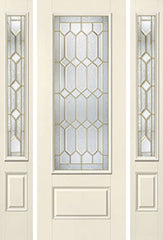 WDMA 58x96 Door (4ft10in by 8ft) Exterior Smooth Crystalline 8ft 3/4 Lite 1 Panel Star Door 2 Sides 1