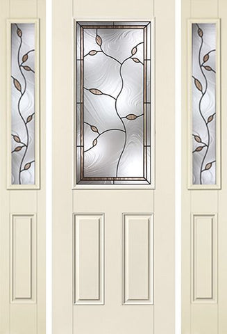 WDMA 58x96 Door (4ft10in by 8ft) Exterior Smooth Avonlea 8ft Half Lite 2 Panel Star Door 2 Sides 1