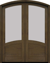 WDMA 60x78 Door (5ft by 6ft6in) Exterior Swing Mahogany 2/3 Arch Lite Arch Top Double Entry Door 3
