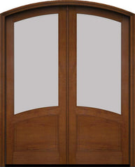 WDMA 60x78 Door (5ft by 6ft6in) Exterior Swing Mahogany 2/3 Arch Lite Arch Top Double Entry Door 4
