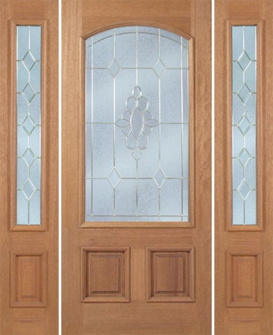 WDMA 60x80 Door (5ft by 6ft8in) Exterior Mahogany Monaco Single Door/2side w/ A Glass 1