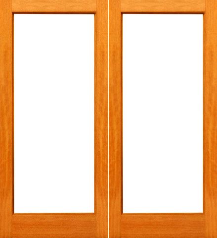 WDMA 60x80 Door (5ft by 6ft8in) French Oak Red -1-lite Red IG Glass Double Door 1