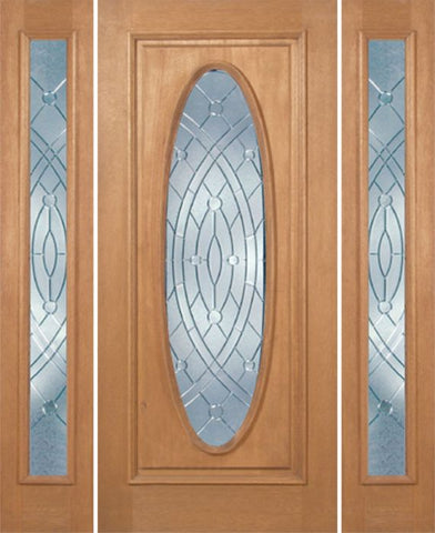 WDMA 60x80 Door (5ft by 6ft8in) Exterior Mahogany Gilman Single Door/2side w/ EE Glass 1