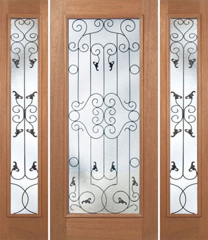 WDMA 60x80 Door (5ft by 6ft8in) Exterior Mahogany Roma Single Door/2side w/ WM Glass - 6ft8in Tall 1