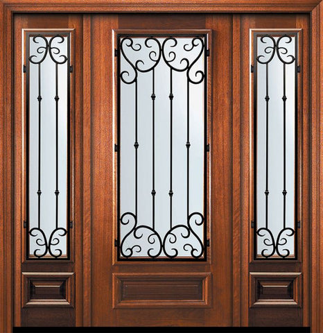 WDMA 60x80 Door (5ft by 6ft8in) Exterior Mahogany 80in 3/4 Lite Valencia Door /2side 1
