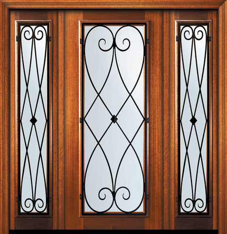 WDMA 60x80 Door (5ft by 6ft8in) Exterior Mahogany 80in Full Lite Charleston Door /2side 1