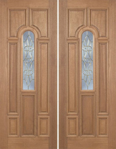 WDMA 60x96 Door (5ft by 8ft) Exterior Mahogany Revis Double Door w/ OL Glass - 8ft Tall 1