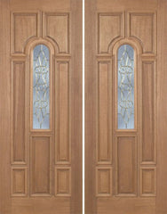 WDMA 60x96 Door (5ft by 8ft) Exterior Mahogany Revis Double Door w/ OL Glass - 8ft Tall 1