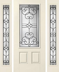 WDMA 62x80 Door (5ft2in by 6ft8in) Exterior Smooth Salinas 3/4 Lite 2 Panel Star Door 2 Sides 1