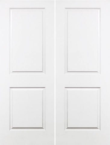 WDMA 64x80 Door (5ft4in by 6ft8in) Interior Barn Smooth 80in Carrara Solid Core Double Door|1-3/4in Thick 1