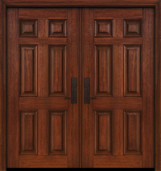 WDMA 64x80 Door (5ft4in by 6ft8in) Exterior Cherry IMPACT | 80in Double 6 Panel Door 1