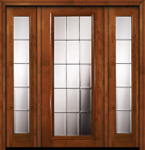 WDMA 64x80 Door (5ft4in by 6ft8in) Exterior Knotty Alder 36in x 80in Full Lite French Alder Door /2side 1