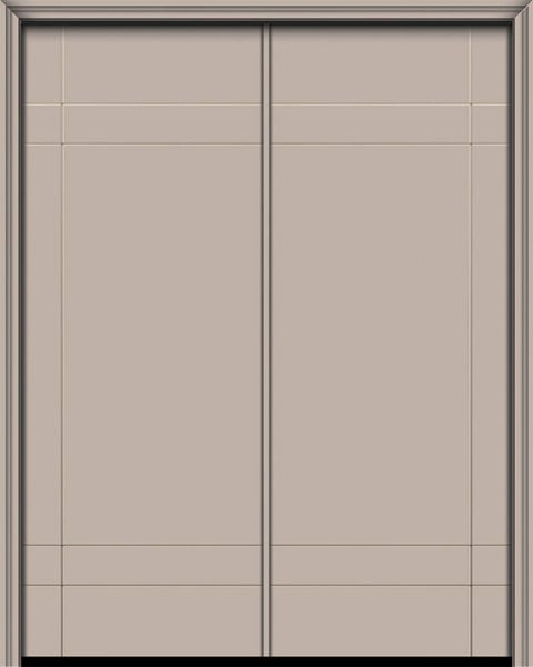 WDMA 64x96 Door (5ft4in by 8ft) Exterior Smooth IMPACT | 96in Double Inglewood Solid Contemporary Door 1