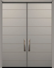 WDMA 64x96 Door (5ft4in by 8ft) Exterior Smooth IMPACT | 96in Double Westwood Solid Contemporary Door 1