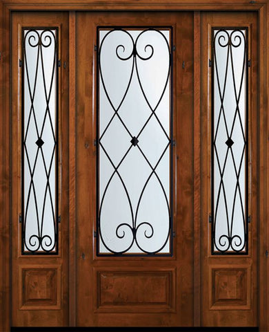 WDMA 64x96 Door (5ft4in by 8ft) Exterior Knotty Alder 36in x 96in 3/4 Lite Charleston Alder Door /2side 1