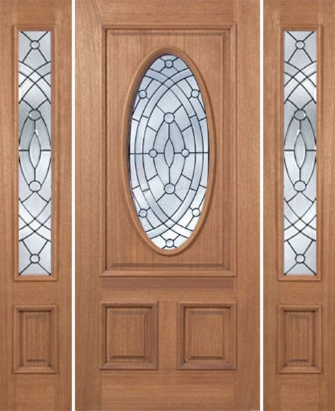 WDMA 66x80 Door (5ft6in by 6ft8in) Exterior Mahogany Maryvale Single Door/2side w/ EE Glass 1
