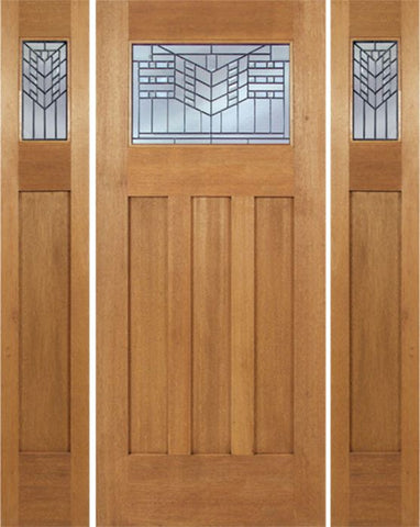WDMA 66x80 Door (5ft6in by 6ft8in) Exterior Mahogany Biltmore Single Door/2side w/ E Glass 1