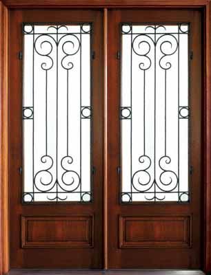 WDMA 68x78 Door (5ft8in by 6ft6in) Exterior Mahogany Sherwood Double Wakefield 1
