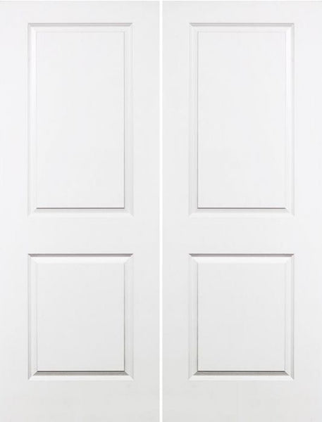 WDMA 68x80 Door (5ft8in by 6ft8in) Interior Swing Smooth 80in Carrara Solid Core Double Door|1-3/4in Thick 1