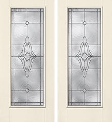 WDMA 68x80 Door (5ft8in by 6ft8in) Exterior Smooth Wellesley Full Lite W/ Stile Lines Star Double Door 1