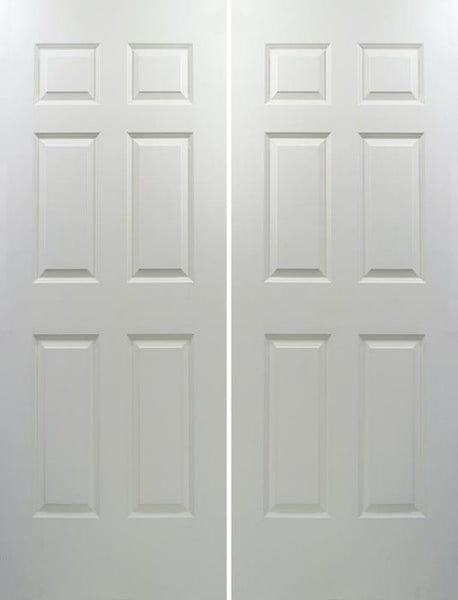 WDMA 68x96 Door (5ft8in by 8ft) Interior Barn Smooth 96in Colonist Solid Core Double Door|1-3/8in Thick 1