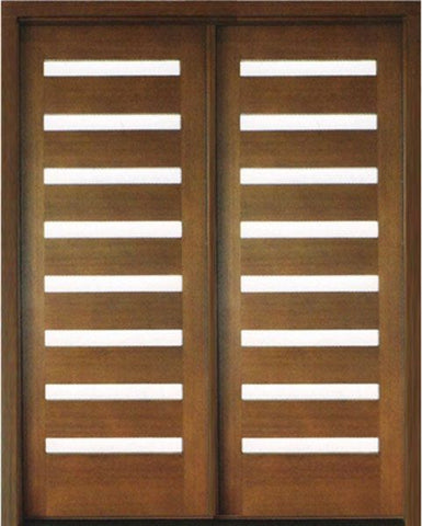 WDMA 72x108 Door (6ft by 9ft) Exterior Mahogany Milan 8 Lite Impact Double Door 1