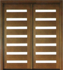 WDMA 72x108 Door (6ft by 9ft) Exterior Mahogany Milan 7 Lite Impact Double Door 1