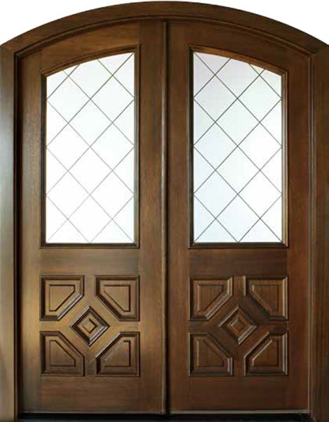 WDMA 72x108 Door (6ft by 9ft) Exterior Mahogany Sussex Double Door/Arch Top 1