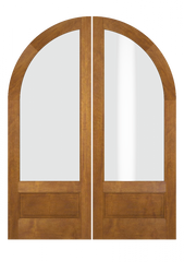 WDMA 72x84 Door (6ft by 7ft) Interior Swing Mahogany 3/4 Lite Round Top 1 Panel Transitional Home Style Exterior or Double Door 2