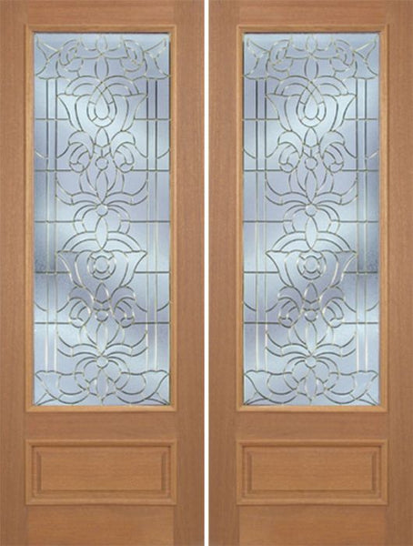 WDMA 72x96 Door (6ft by 8ft) Exterior Mahogany Edwards Double Door w/ U Glass - 8ft Tall 1
