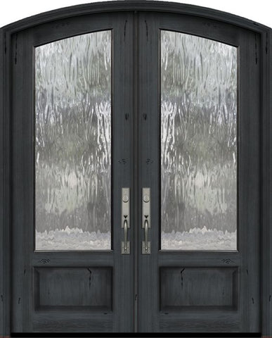 WDMA 72x96 Door (6ft by 8ft) Exterior Mahogany 36in x 96in Double Arch Top DoorCraft Door 1