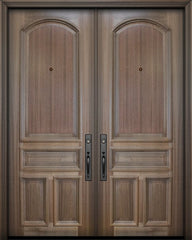 WDMA 72x96 Door (6ft by 8ft) Exterior Mahogany 36in x 96in Double 4 Panel Arch Portobello Door 1