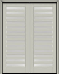WDMA 72x96 Door (6ft by 8ft) Exterior Smooth 13 Lite 8ft0in Full Lite Flush-Glazed Fiberglass Double Door 1