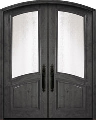WDMA 72x96 Door (6ft by 8ft) Exterior Knotty Alder 36in x 96in Double Arch Top Smooth Panel Estancia Alder Door 1