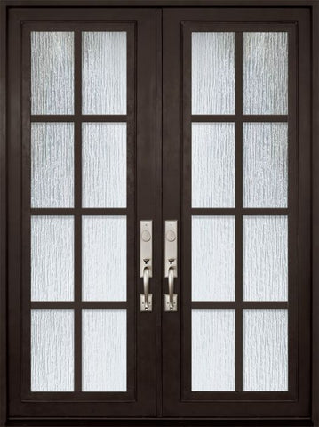 WDMA 72x96 Door (6ft by 8ft) Exterior 96in Minimal Full Lite Double Contemporary Entry Door 1