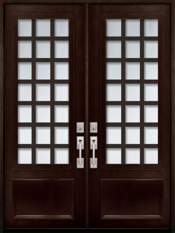 WDMA 72x96 Door (6ft by 8ft) Exterior 96in Cube 3/4 Lite Double Contemporary Entry Door 1