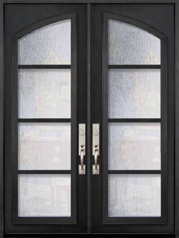 WDMA 72x96 Door (6ft by 8ft) Exterior 96in Urban-4 Full Arch Lite Double Contemporary Entry Door 1