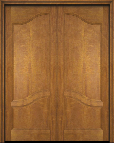 WDMA 84x96 Door (7ft by 8ft) Interior Swing Mahogany 2/3 Arch Top Raised Panel Exterior or Double Door 2