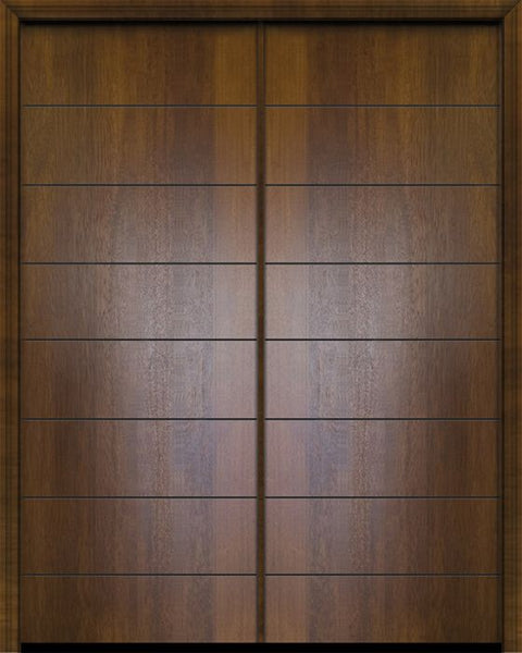 WDMA 84x96 Door (7ft by 8ft) Exterior Mahogany 42in x 96in Double Westwood Contemporary Door 1