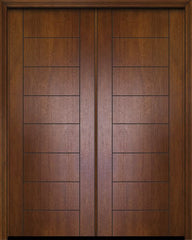 WDMA 84x96 Door (7ft by 8ft) Exterior Mahogany 42in x 96in Double Brentwood Contemporary Door 1