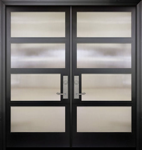 WDMA 84x96 Door (7ft by 8ft) Exterior Swing Smooth 36in x 80in Double 1 Block NP-Series Narrow Profile Door 1