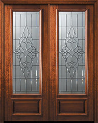 WDMA 84x96 Door (7ft by 8ft) Exterior Mahogany 42in x 96in Double 3/4 Lite Courtlandt Door 1