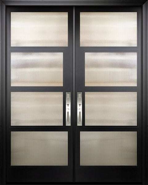 WDMA 84x96 Door (7ft by 8ft) Exterior Swing Smooth 42in x 96in Double 2 Block NP-Series Narrow Profile Door 1