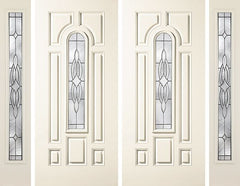 WDMA 88x80 Door (7ft4in by 6ft8in) Exterior Smooth Wellesley Center Arch Lite 7 Panel Star Double Door 2 Sides 1