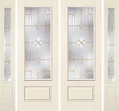 WDMA 88x96 Door (7ft4in by 8ft) Exterior Smooth Concorde 8ft 3/4 Lite 1 Panel Star Double Door 2 Sides 1