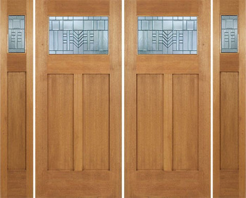 WDMA 96x80 Door (8ft by 6ft8in) Exterior Mahogany Pearce Double Door/2side w/ C Glass 1